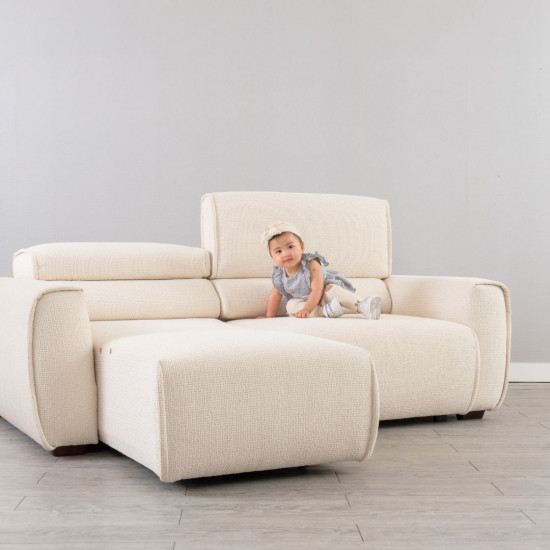 Houston Motion Sofa, L186, MNR91 White [1 left]